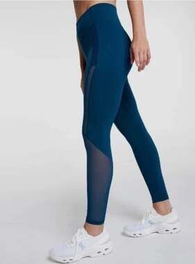 CALIA High Rise 7/8 Inspire Mesh Leggings Deep Marine XS